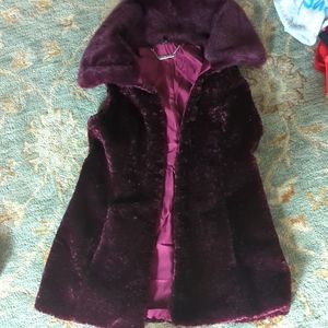 WHBM woman's furry vest